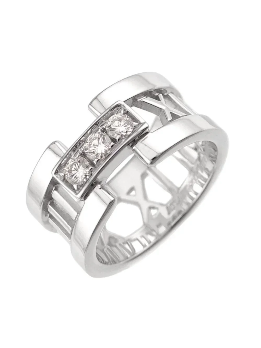 Tiffany & Co Atlas Ring Diamond White Gold 750